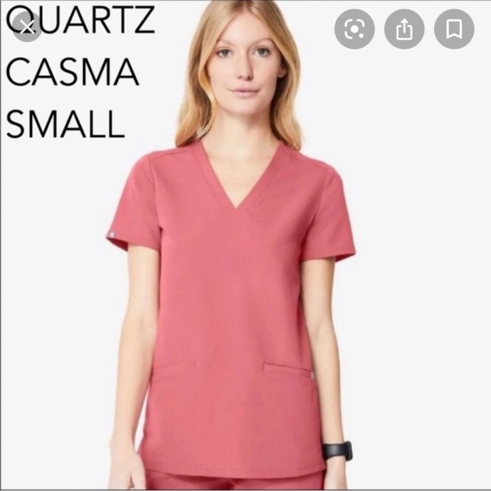 Figs scrubs quartz pink Casma Top